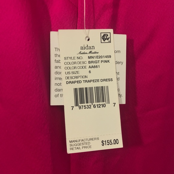 Aidan Mattox draped trapeze hi low dress - Picture 7 of 8